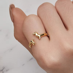 LIMITED DACHSHUND LOVE RING (ADJUSTABLE)