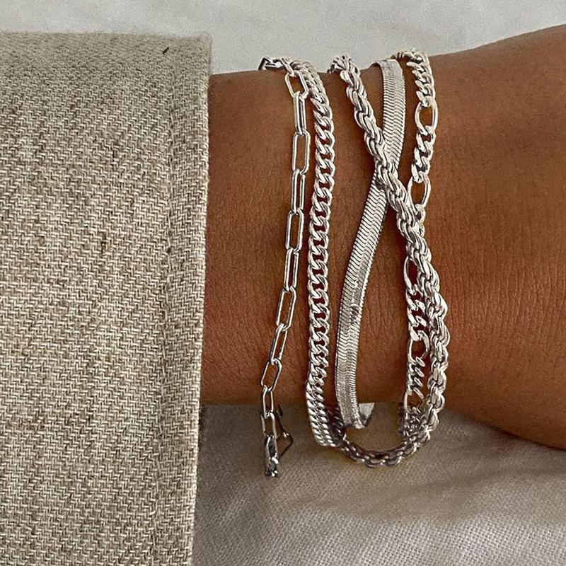 14K Gold-Plated Signature Gold Bracelet Stack — 5 Piece Set