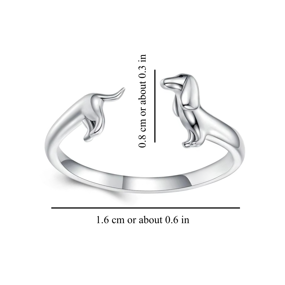 LIMITED DACHSHUND LOVE RING (ADJUSTABLE)