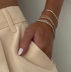 14K Gold-Plated Signature Gold Bracelet Stack — 5 Piece Set