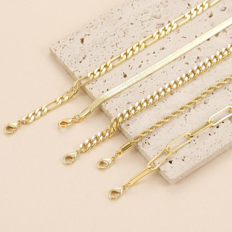 14K Gold-Plated Signature Gold Bracelet Stack — 5 Piece Set