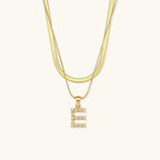 Nea Layered Gold Initial Letter Necklace