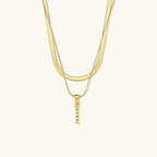 Nea Layered Gold Initial Letter Necklace