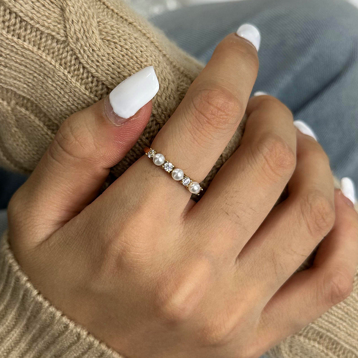 Ceá Diamond Pearl Ring VIP