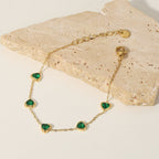 Omada Green Heart Bracelet