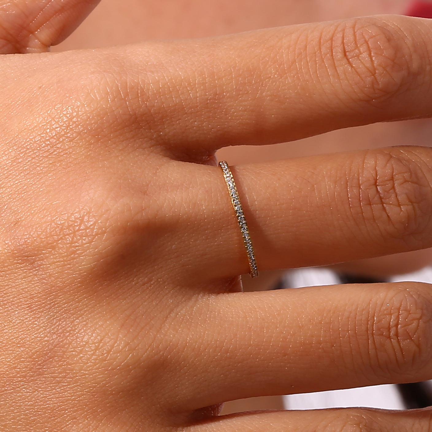 Zela Paved Gold Ring