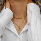 Nea Layered Gold Initial Letter Necklace