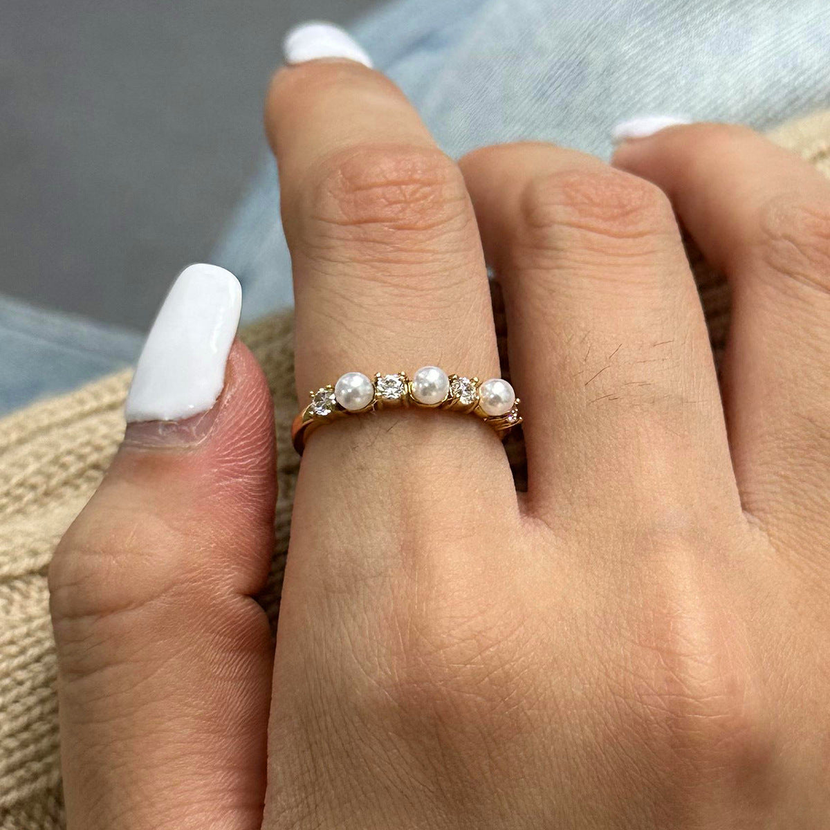 Ceá Diamond Pearl Ring VIP