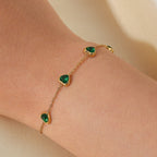 Omada Green Heart Bracelet