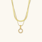 Nea Layered Gold Initial Letter Necklace