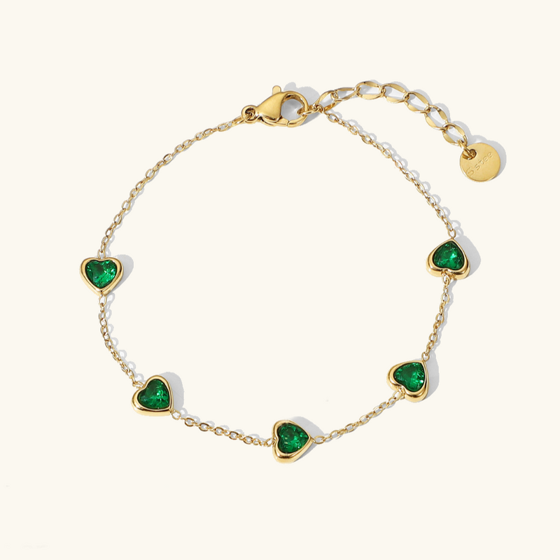 Omada Green Heart Bracelet