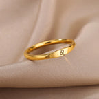 LEO ZODIAC GOLD RING