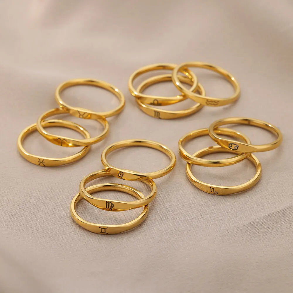 LEO ZODIAC GOLD RING