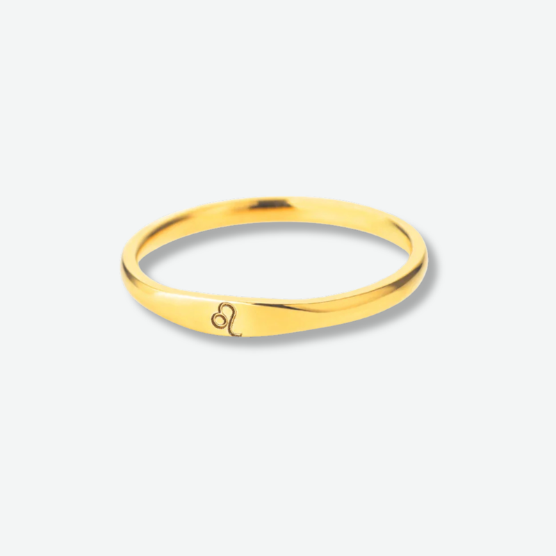 LEO ZODIAC GOLD RING