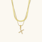 Nea Layered Gold Initial Letter Necklace