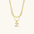 Nea Layered Gold Initial Letter Necklace