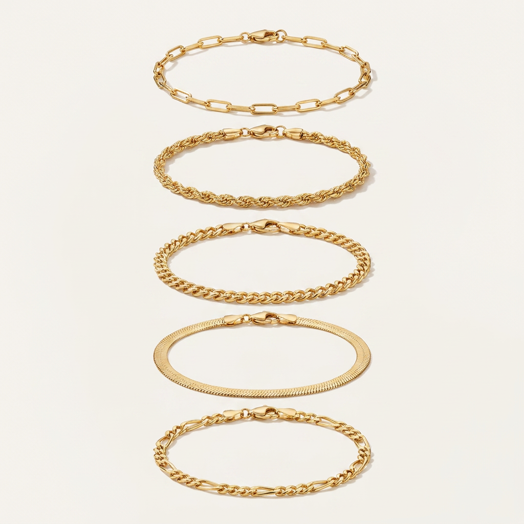 Vour | Gold Bracelet Set